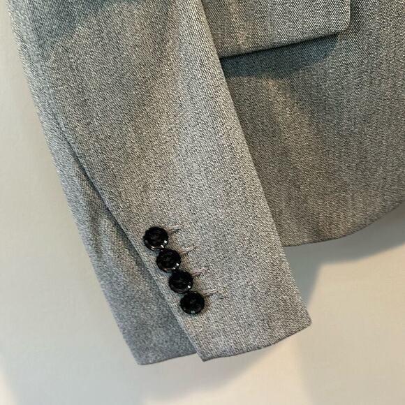 Express Studio Stretch size 12 Gray One Button Blazer Jacket - Picture 7 of 12